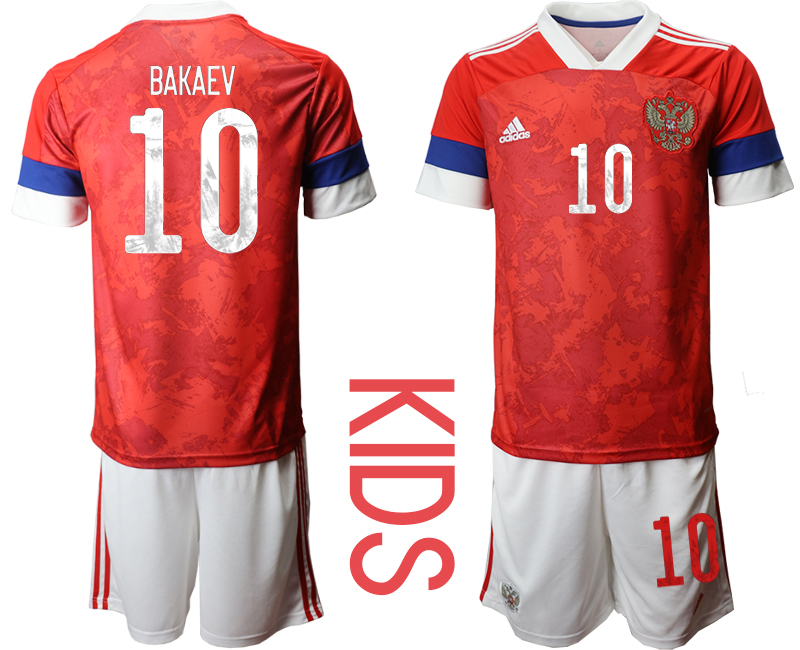 Youth 2020-21 Russia home 10# BAKAEV soccer jerseys