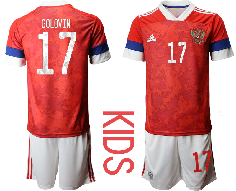 Youth 2020-21 Russia home 17# GOLOVIN soccer jerseys