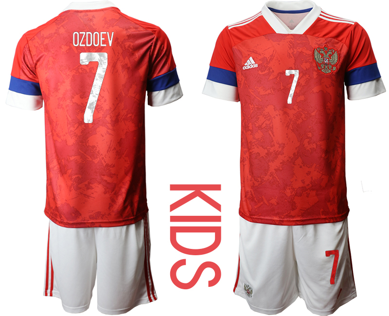 Youth 2020-21 Russia home 7# OZDOEV soccer jerseys