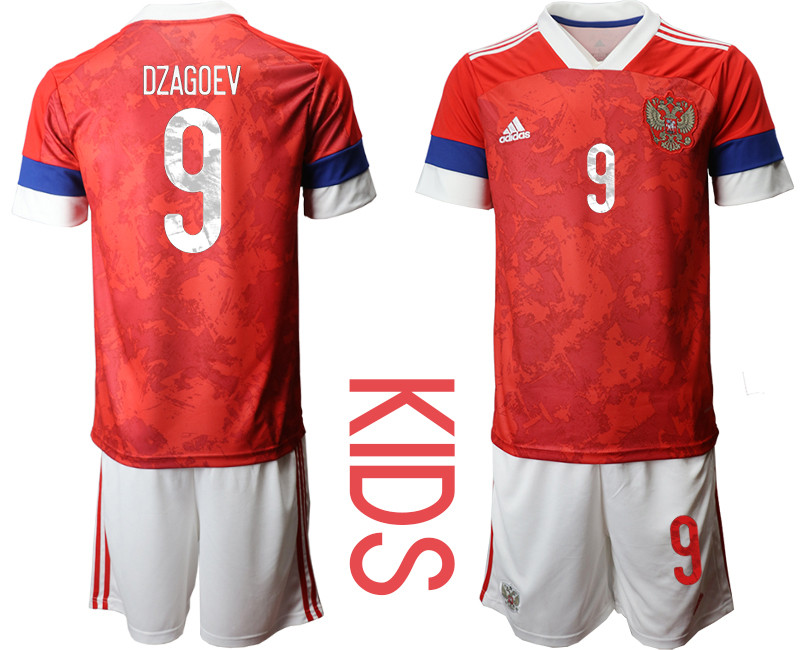 Youth 2020-21 Russia home 9# DZAGOEV soccer jerseys