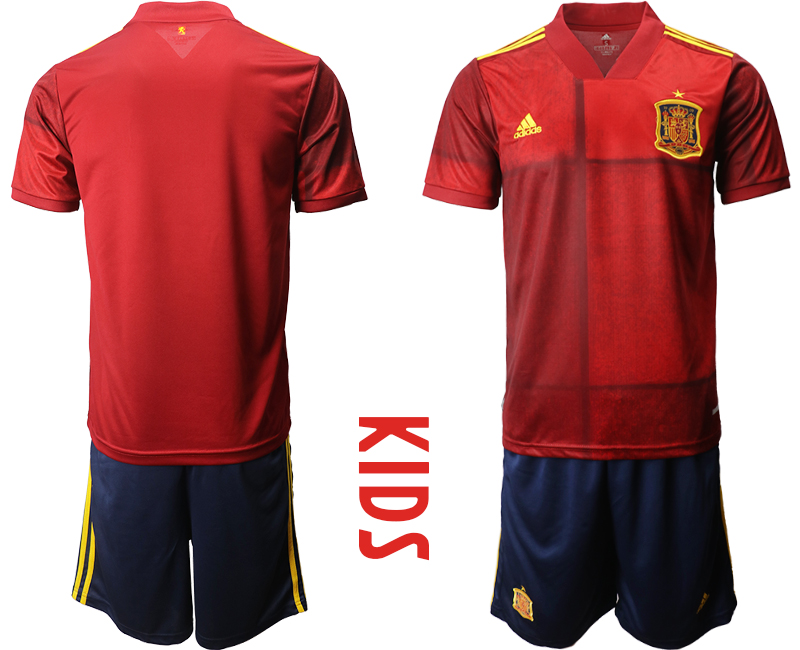 Youth 2020-21 Spain home soccer jerseys