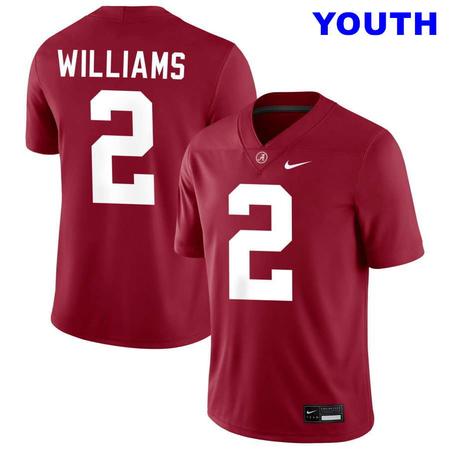 Youth Alabama Crimson Tide #2 Ryan Williams Red Stitched Football Jersey