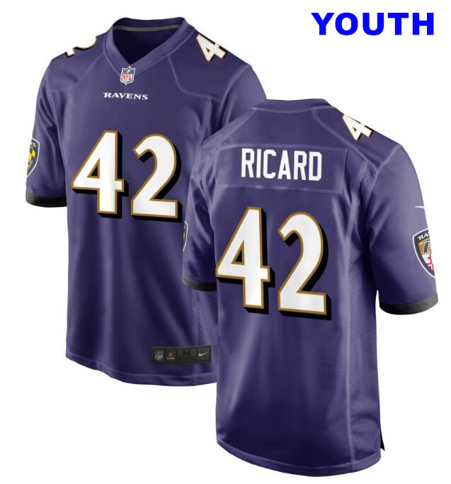 Youth Baltimore Ravens #42 Patrick Ricard Nike Purple Jersey