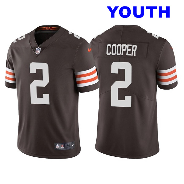 Youth Cleveland Browns #2 Amari Cooper Brown Vapor Untouchable Limited Stitched Jersey