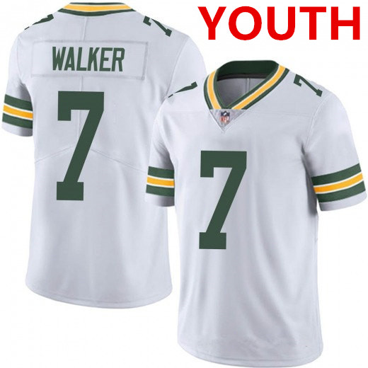 Youth Green Bay Packers #7 Quay Walker White Vapor Untouchable Limited Stitched Football Jersey