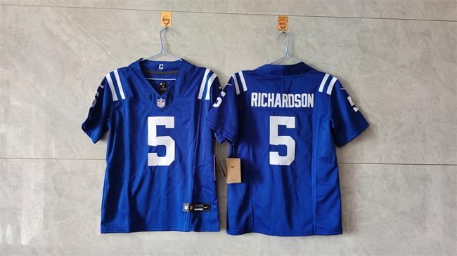 Youth Indianapolis Colts #5 Anthony Richardson Blue 2024 F.U.S.E. Vapor Untouchable Limited Stitched Football Jersey