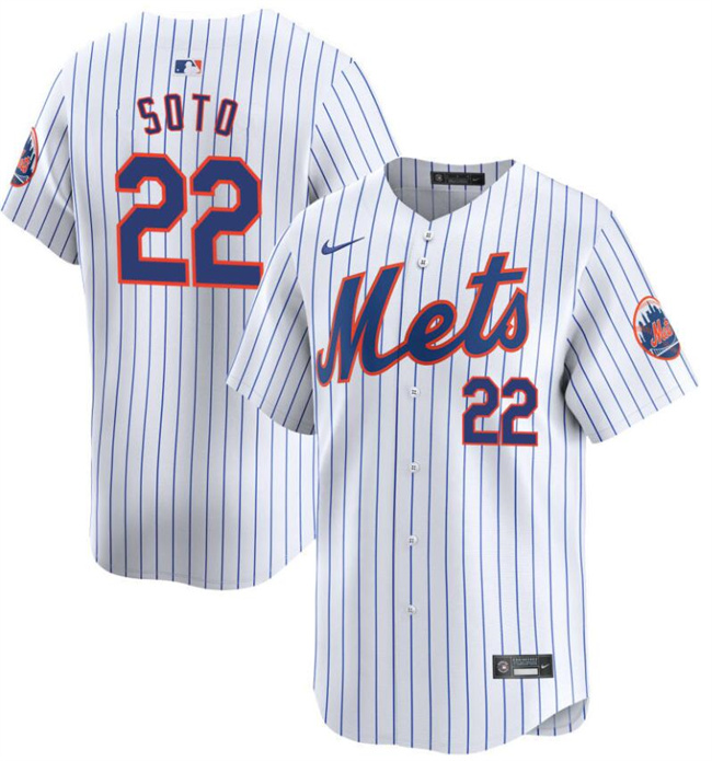 Youth New York Mets #22 Juan Soto White 2024 Home Limited Stitched Baseball Jersey