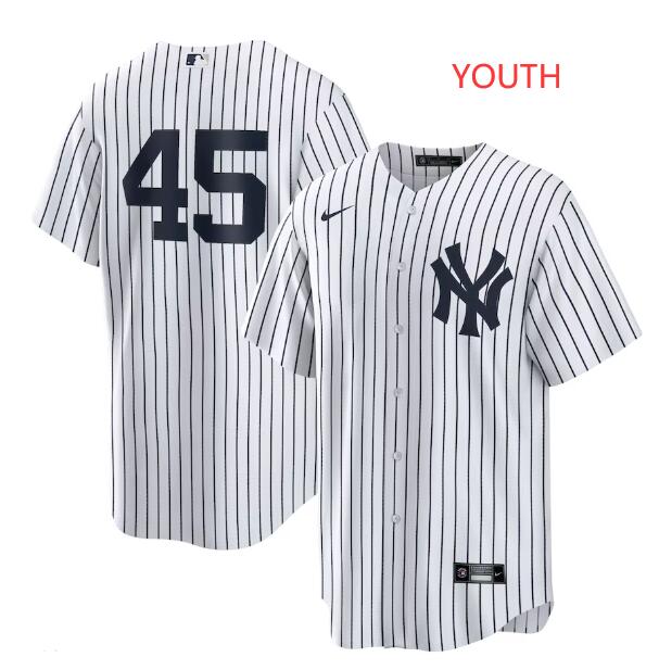 Youth New York Yankees #45 Gerrit Cole Nike Home Replica Player White Jersey