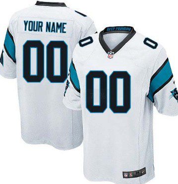 Youth Nike Carolina Panthers Customized White Game Jersey