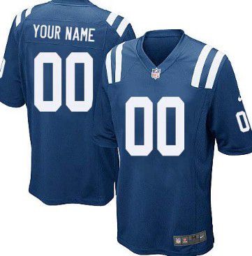 Youth Nike Indianapolis Colts Customized Blue Game Jersey