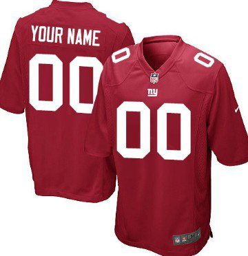 Youth Nike New York Giants Customized Red Game Jersey