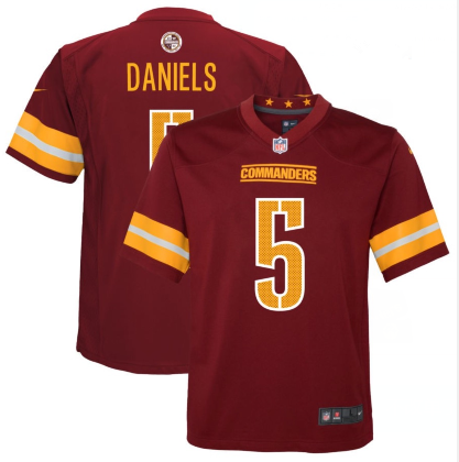 Youth Washington Commanders #5 Jayden Daniels Burgundy Vapor Limited Football Stitched Jersey