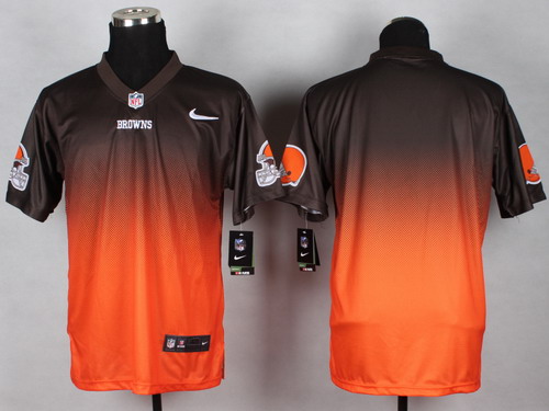 Nike Cleveland Browns Blank Brown/Orange Fadeaway Elite Jersey