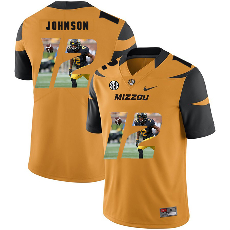 issouri Tigers 12 Johnathon Johnson Gold Nike Fashion College Football Jersey