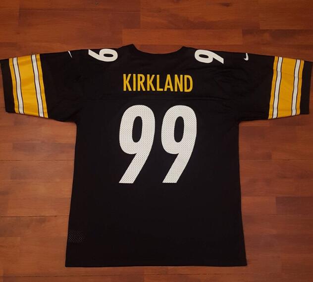 pittsburgh steelers #99 Levon Kirkland Sewn on Black Jersey