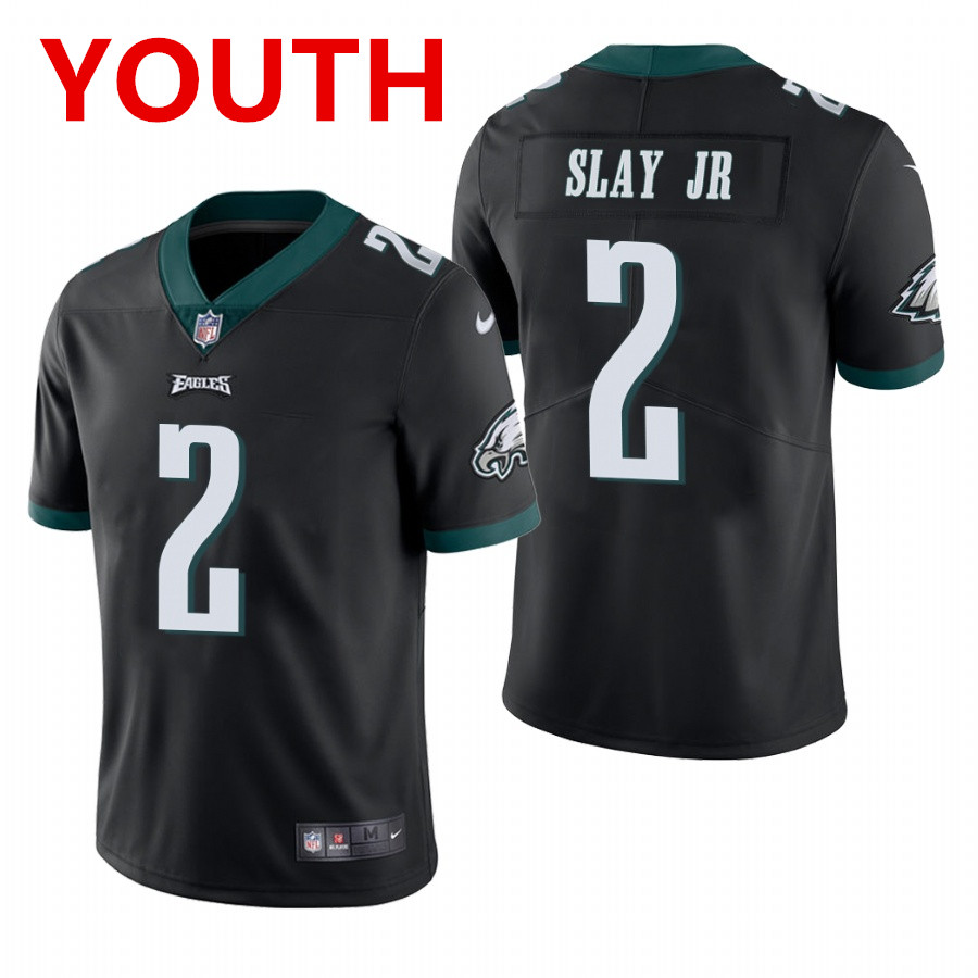 youth philadelphia eagles #2 darius slay jr. black vapor limited Nike jersey